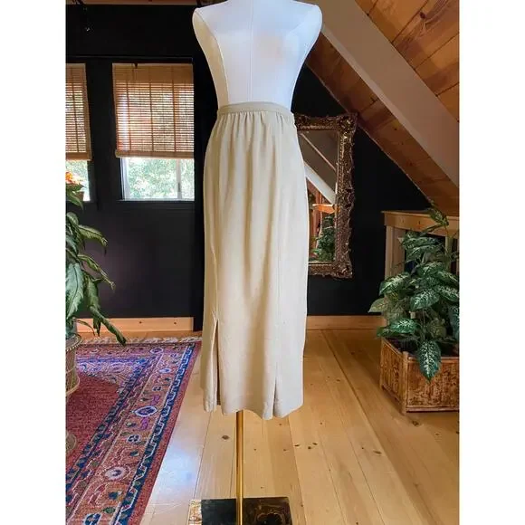 Raw Silk Skirt Midi - Picture 5 of 9